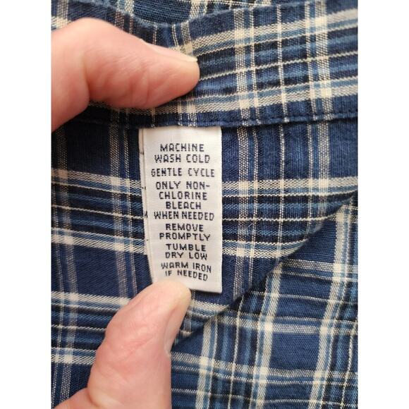 Ralph Lauren Blue Plaid Classic Fit Linen Cotton Blend Men XXL - Picture 6 of 8